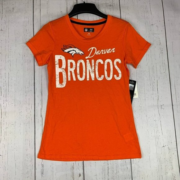Denver‎ Broncos NFL XS Team Apparel Casual T-Shirt Orange New Women - Picture 1 of 6